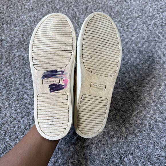 Tory Burch Huarache 2 Slip-On Sneakers Size 8 M Light Pink Leather Shoe Comfort - Picture 6 of 11